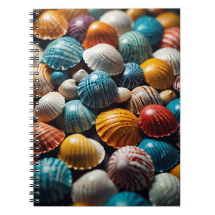 Notebook with Colourful Seashell Design 