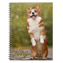 Notebook with Corgi image