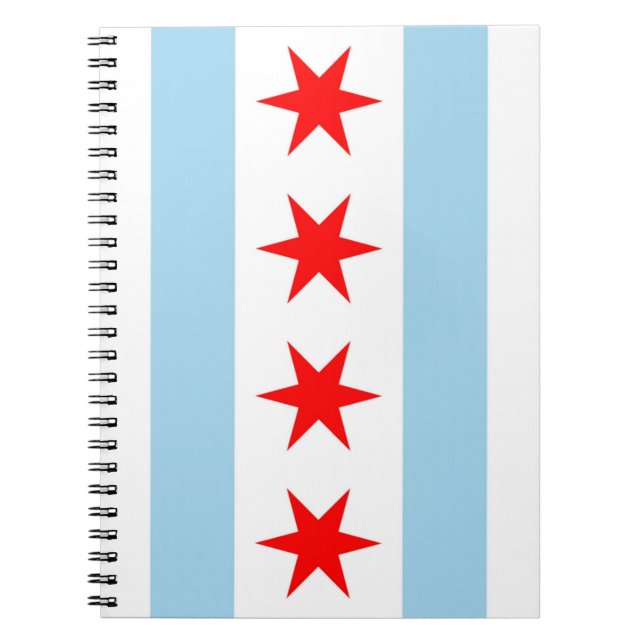 Notebook with Flag of Chicago, Illinois State (Front)