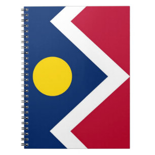 Notebook with Flag of Denver City, Colorado State