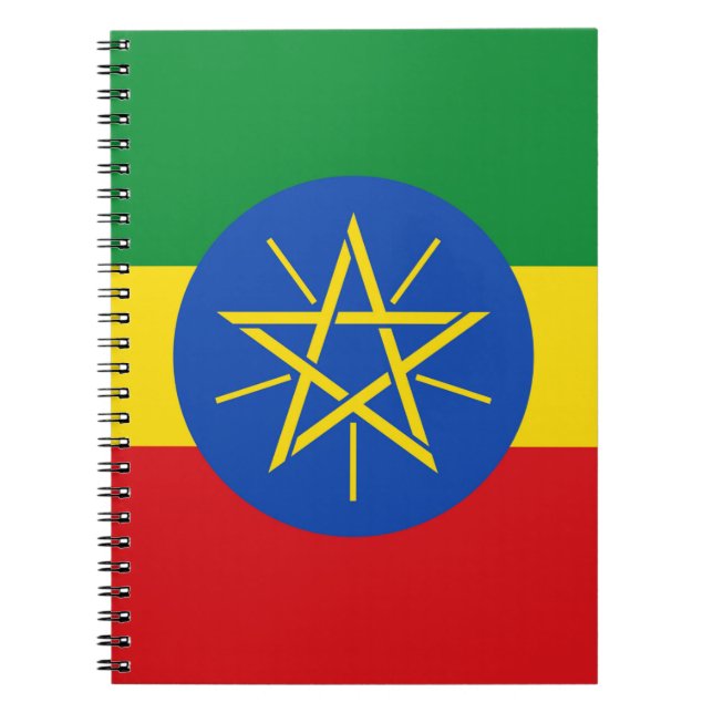 Notebook with Flag of Ethiopia (Front)