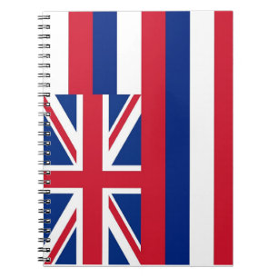 Notebook with Flag of Hawaii State