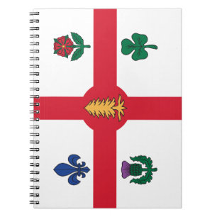 Notebook with Flag of Montreal, Canada