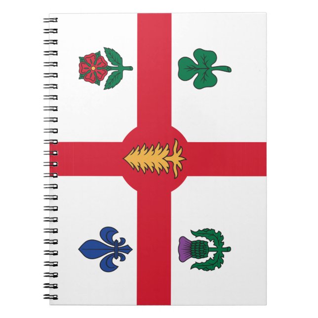 Notebook with Flag of Montreal, Canada (Front)