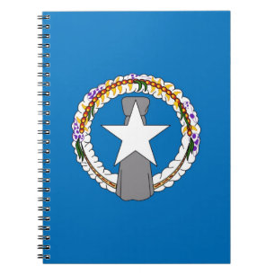 Notebook with Flag of Northern Mariana Islands