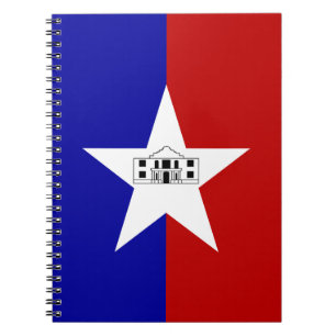 Notebook with Flag of San Antonio City