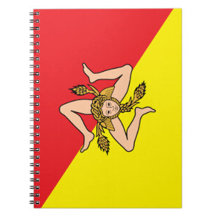 Notebook with Flag of Sicily, Italy