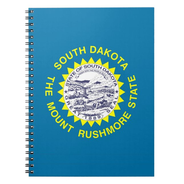 Notebook with Flag of South Dakota State (Front)