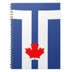 Notebook with Flag of Toronto, Ontario, Canada