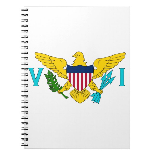 Notebook with Flag of Virgin Islands (Front)