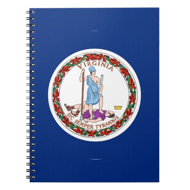 Notebook with Flag of Virginia State (Front)