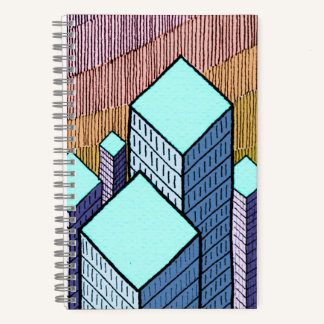 Notebook with handmade graphics