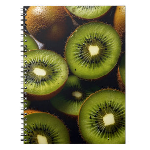 Notebook with Kiwi Fruit Design – Vibrant Green  