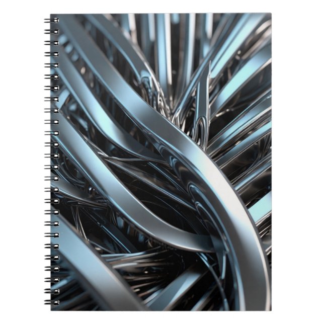 Notebook with Metallic Abstract Design – Sleek and (Front)