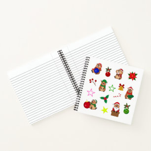 Notebook with New Year's capybaras