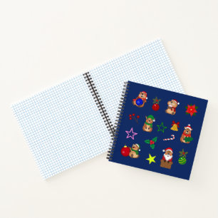 Notebook with New Year's capybaras