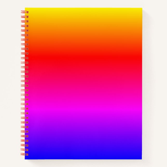 Notebook with Rainbow Colours (Front)