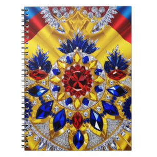 Notebook with Romanian Colours Abstract Design