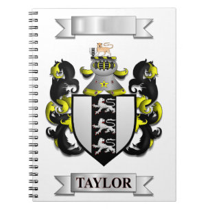 Notebook with taylor Surname And Shield