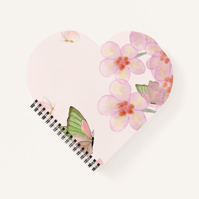 Notebook with Whimsical Butterfly Design (Front)