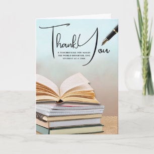 Notebooks Teacher Thank You Card