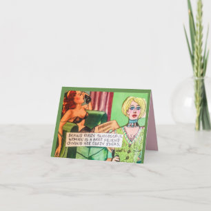 Notecard-behind every successful woman is a best f card