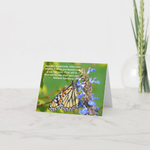 NOTECARD, BUTTERFLY ON FLOWER "HAPPINESS IS..." CARD