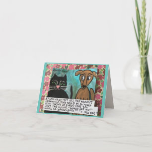 NOTECARD-Cat/dog Card