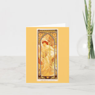 Notecard-Classic/Vintage-Mucha 5 Card