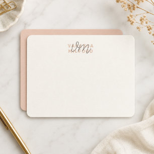 Notecard   Custom Monogram Stationery Cards Set