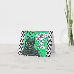 NOTECARD-DOGS FEARED HIM, CATS REVERED HIM CARD