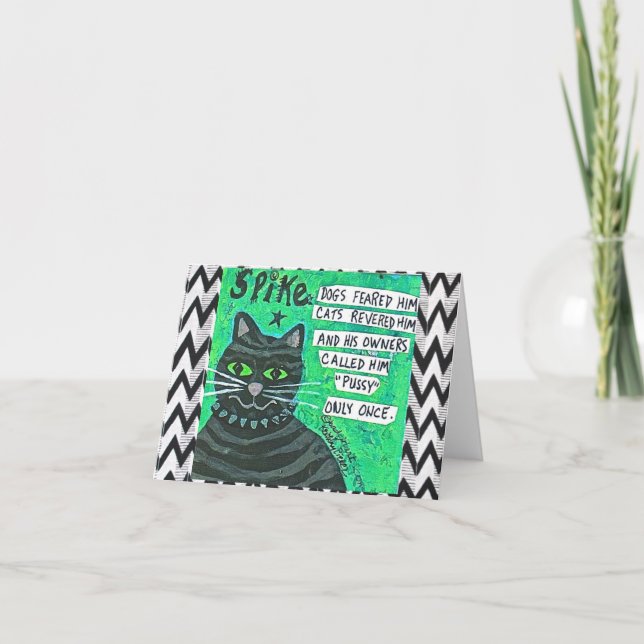 NOTECARD-DOGS FEARED HIM, CATS REVERED HIM CARD (Front)