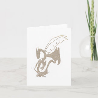 Notecard, Gauge's Divine Gold Dragon Holiday Card