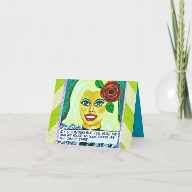 NOTECARD-IT'S IMPOSSIBLE FOR BOTH ME AND MY HOUSE CARD (Front)