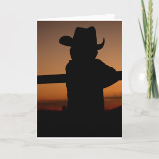 Notecard 'Lil Cowboy Silhouette Sunset