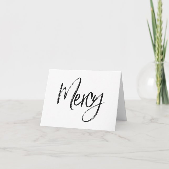Notecard, Mercy. Blank inside for personal message Card (Front)
