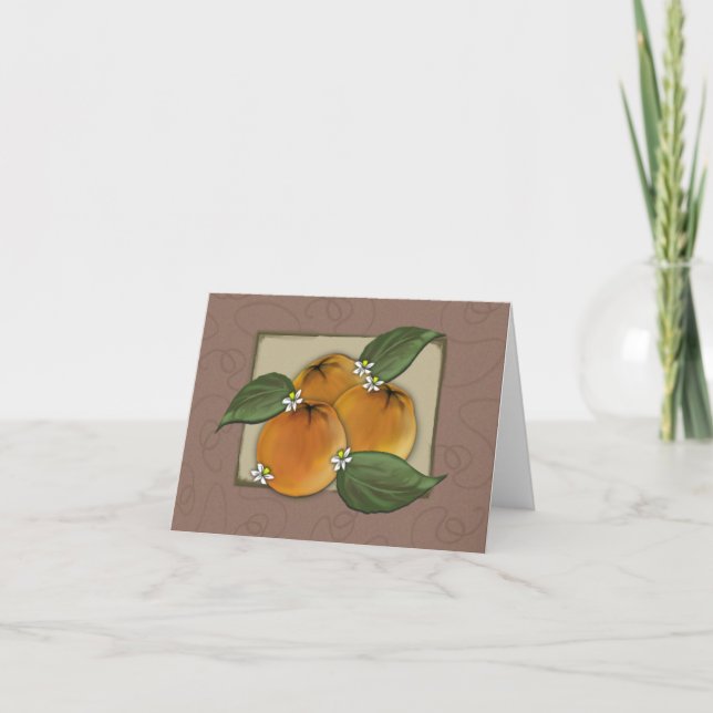 notecard - my favourite oranges crate label (Front)
