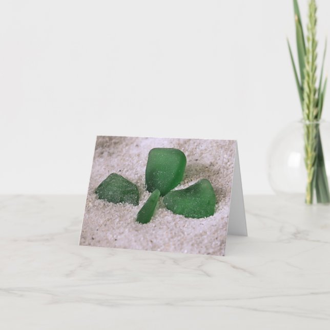 Notecard - Sea Glass Clover (Front)
