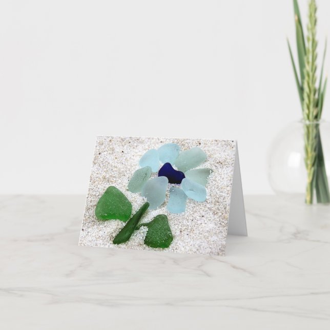 Notecard - Sea Glass Flower (Front)