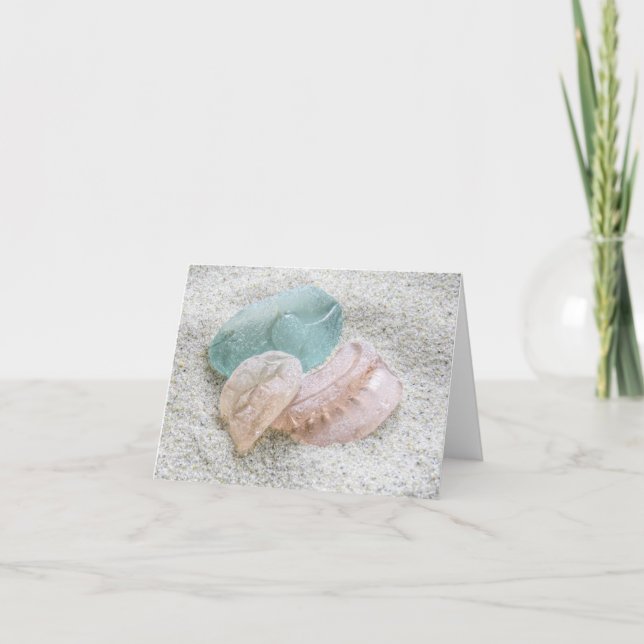 Notecard - Sea Glass in pastels (Front)