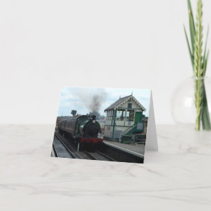 Notecard Steam Train and Signal Box