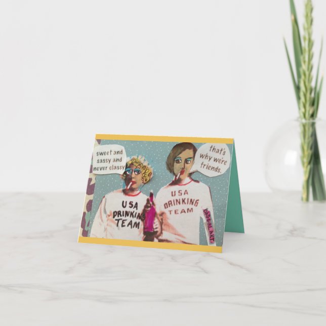 NOTECARD-SWEET AND SASSY AND NEVER CLASSY CARD (Front)