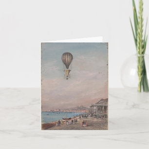 Notecard-Vintage Art-Hot Air Balloons 18 Card