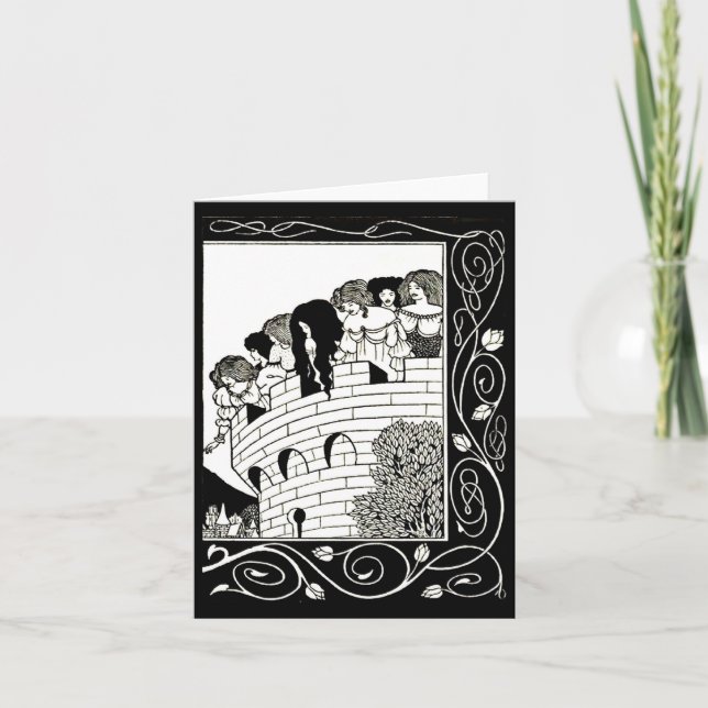 Notecard-Vintage Illustration-Aubrey Beardsley 6 Card (Front)