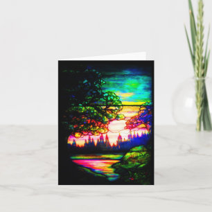 Notecard-Vintage Stained Glass Art-6 Card