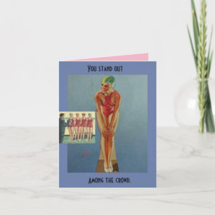 Notecard-you stand out among the crowd card