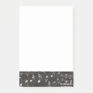 "Noted" Music Note Sheet Music Post-It Notes