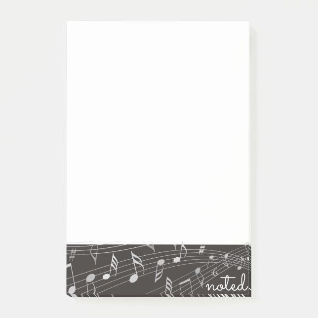 "Noted" Music Note Sheet Music Post-It Notes (Front)
