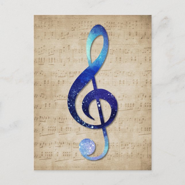 Notenschlüssel Postcard (Front)