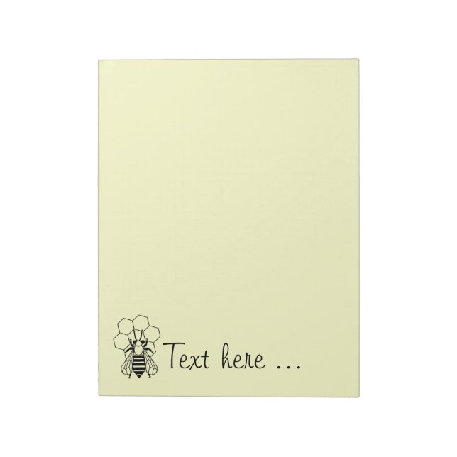 Notepad - Bee on Honeycomb (large) (Rotated)